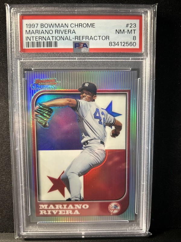 Mariano Rivera 1997 Bowman Chrome International Refractor PSA 8 LOW Pop.