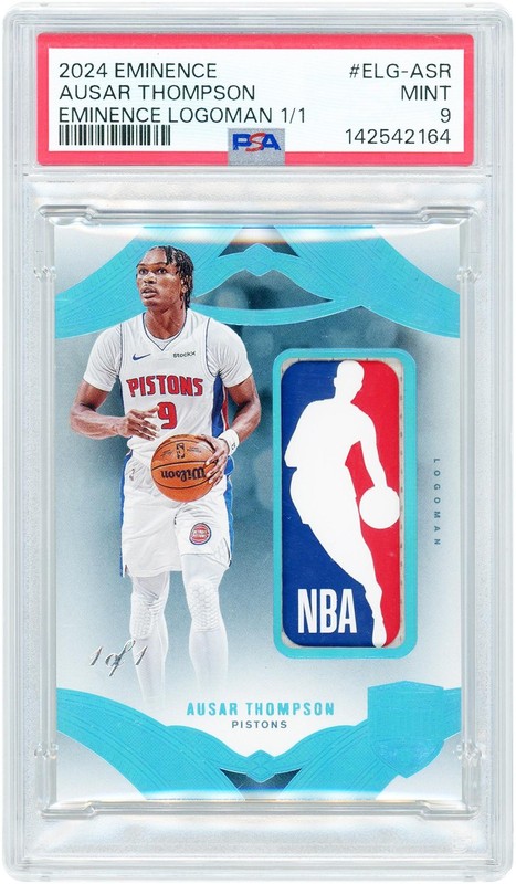 Ausar Thompson Pistons 2024-25 Panini Eminence Game Dated ELG-ASR 1/1 PSA 9 Card