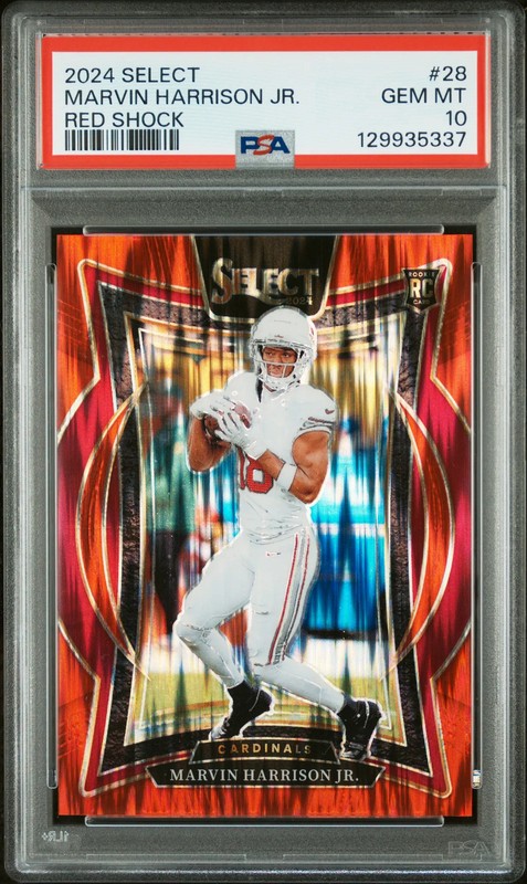 2024 Panini Select Marvin Harrison JR. #28 Red Shock /249 PSA 10