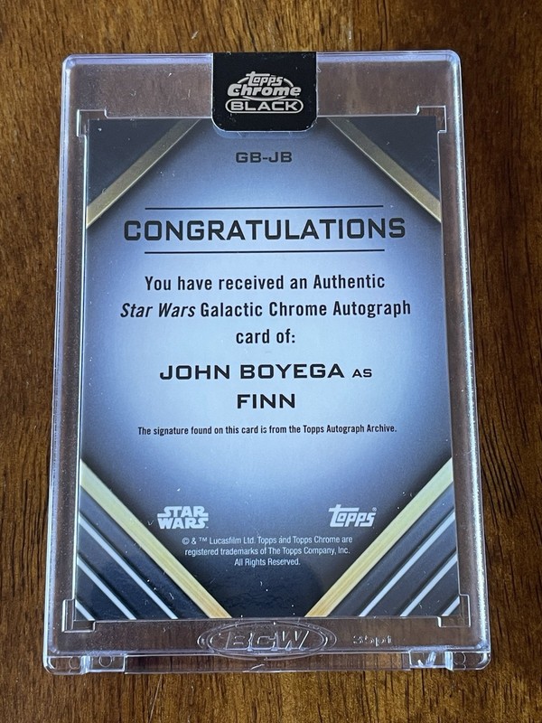 2022 Topps Chrome Black Star Wars - Finn - Galactic AUTO - John Boyega view 2