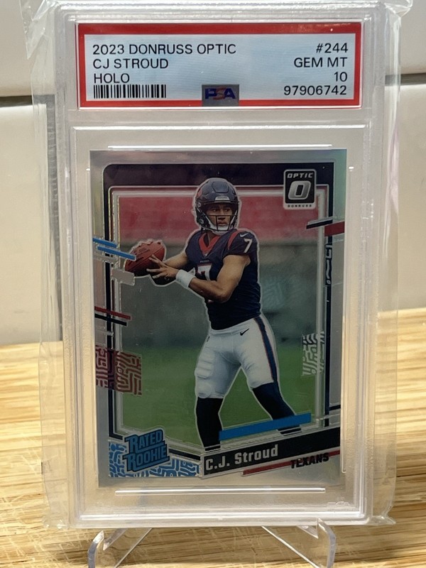 2023 Donruss Optic Rated Rookie Holo CJ Stroud MINT PSA 10 Houston Texans view 1