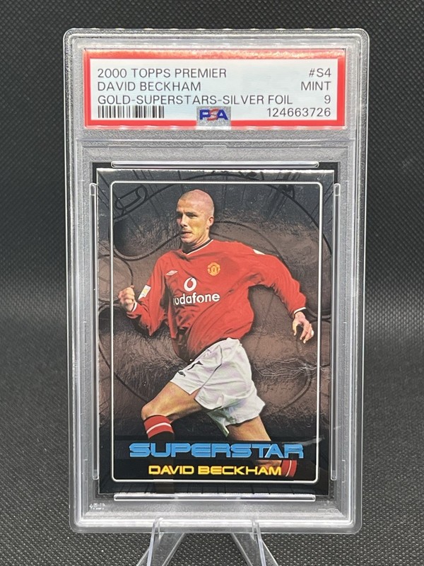 2000 Topps Premier Sir David Beckham Gold Superstars Silver Foil PSA 9 (No 10s)