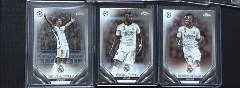 Soccer Cards - 7 Total - Real Madrid & Liverpool Players - Topps, Panini, Patch