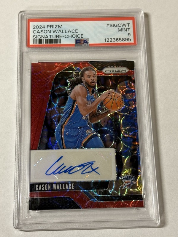 2024-25 Prizm Cason Wallace Red Choice Auto PSA 9