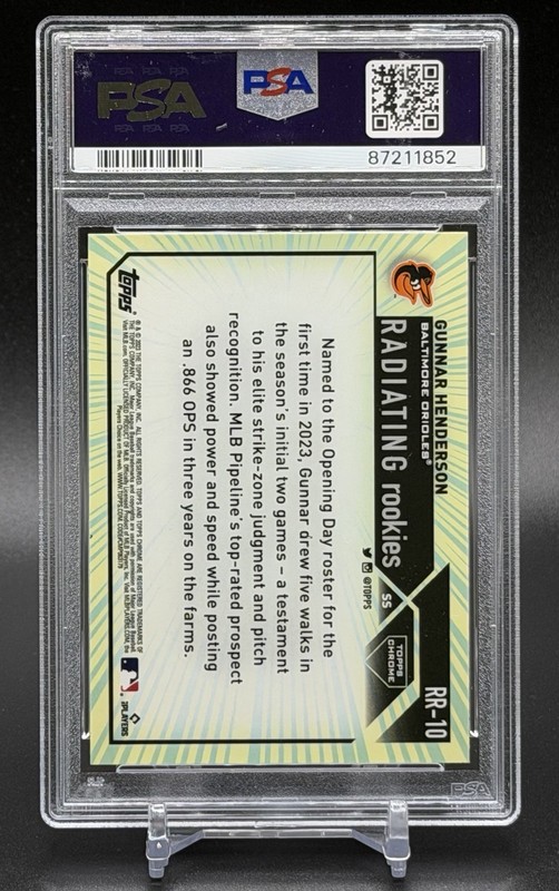 2023 Topps Chrome⚾️Gunnar Henderson RC💥Radiating Rookies💥PSA 10 Gem Mint💥 view 2