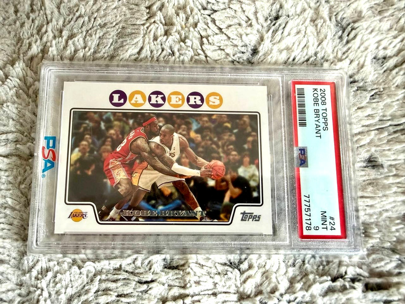 KOBE BRYANT 2008 TOPPS #24 *ONE ON ONE VS LEBRON JAMES* PSA 9 MINT