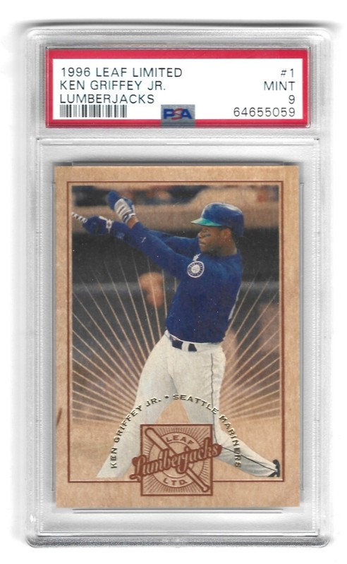 1996 LEAF LIMITED LUMBERJACKS #1 KEN GRIFFEY JR. #’D 3645/5000 PSA 9 MINT HOF