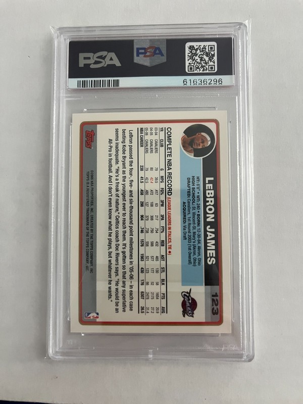 2006 Topps LeBron James PSA 10! Los Angeles Lakers Superstar! view 2