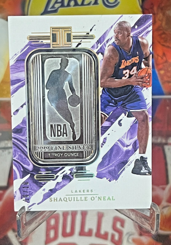2023-24 Panini Impeccable Shaquille O'Neal #10 Logoman Silver Bar 10/10 ≈1/1