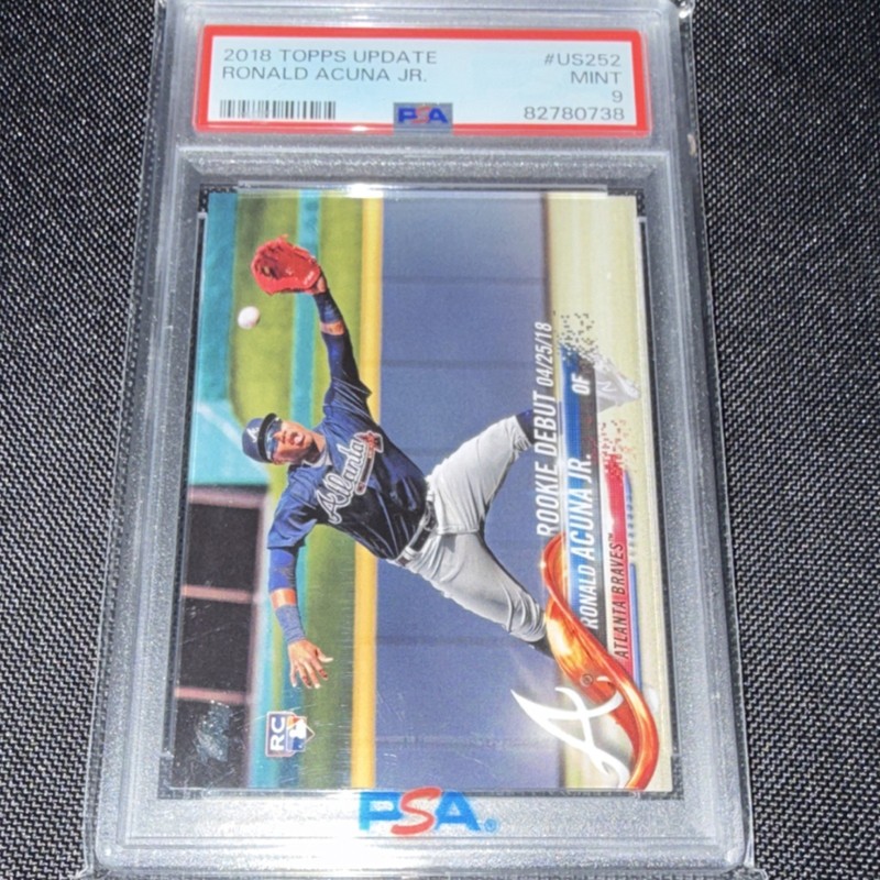 2018 Topps Update Series Rookie Debut Ronald Acuna Jr. #US252 PSA 9 Braves