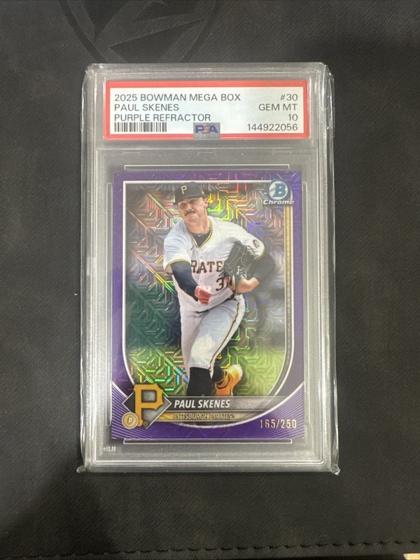 2025 Bowman - Paul Skenes #30 Chrome Purple Refractor /250 PSA 10