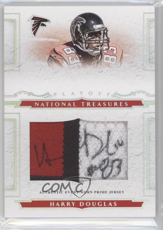 2008 Playoff National Treasures 50/99 Harry Douglas #130 Auto 3c4