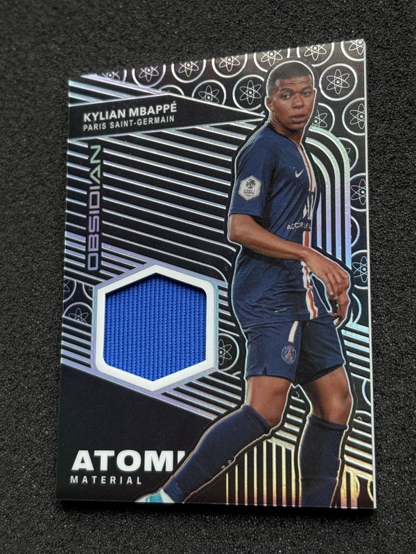 Kylian Mbappe Atomic Material Relics /99 Panini Obsidian 2019  [MATCH WORN] view 2