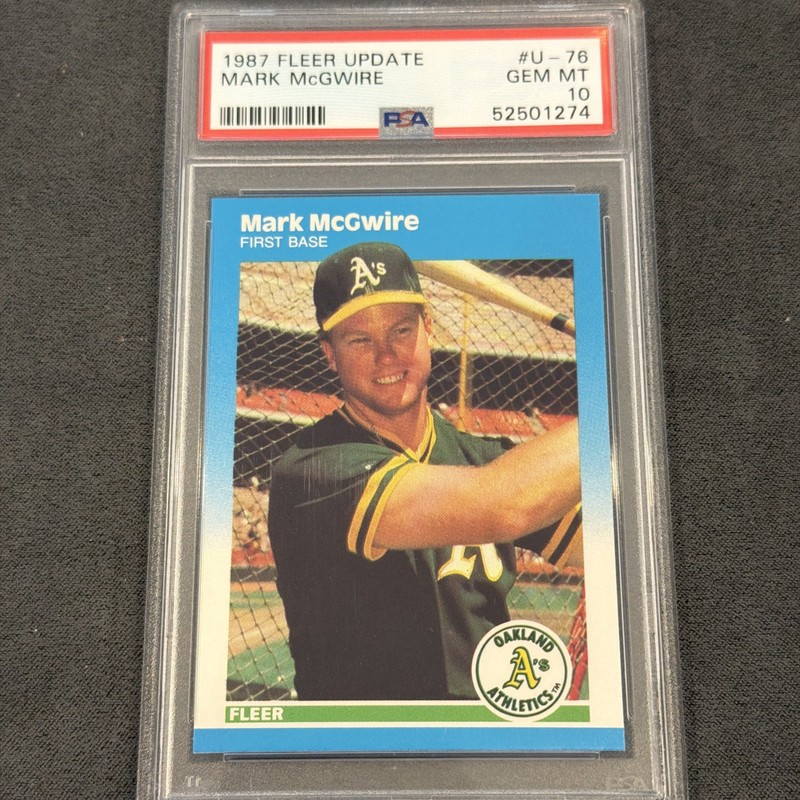 1987 Fleer Update Mark McGwire PSA 10 #U-76 Rookie Card RC Only 1 Left