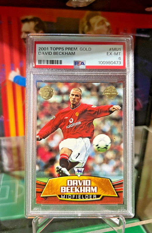2001 Topps Premier Gold Manchester United #MU1 David Beckham PSA 6