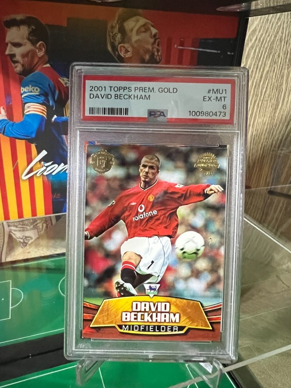 2001 Topps Premier Gold Manchester United #MU1 David Beckham PSA 6 view 2