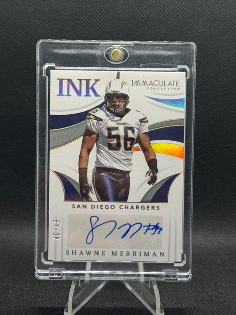 2022 Panini Immaculate Shawne Merriman AUTO #INK-SME Chargers Serial # /49 SP