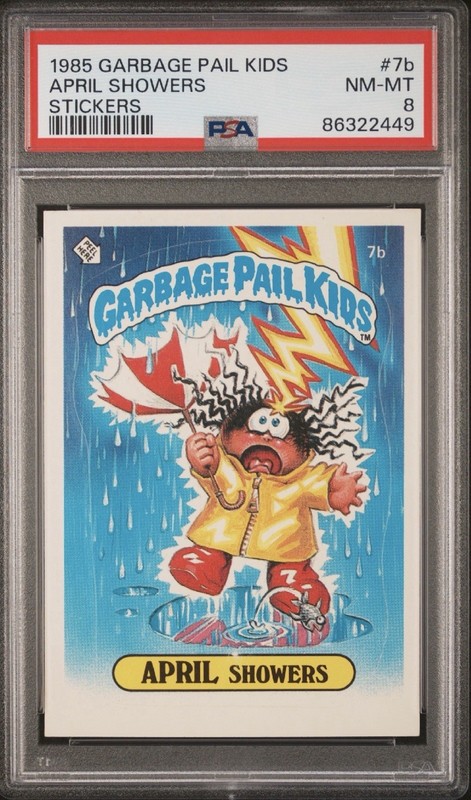 1985 Topps Garbage Pail Kids April Showers 7b PSA 8 OS1 1st Series 1 GPK Topps
