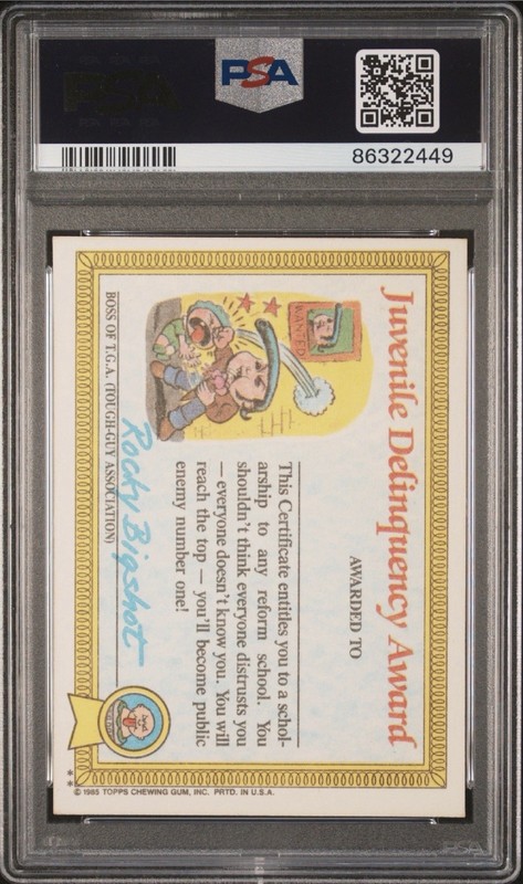 1985 Topps Garbage Pail Kids April Showers 7b PSA 8 OS1 1st Series 1 GPK Topps view 2