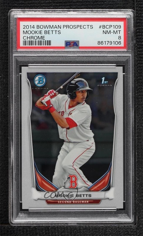 2014 Bowman Prospects Chrome Mookie Betts #BCP109 PSA 8 19ju