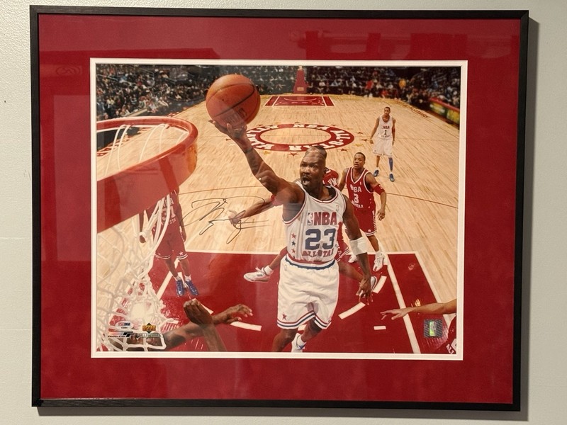 MICHAEL JORDAN Signed AUTO Autograph Framed 16x20 ALL STAR GAME Picture PSA COA