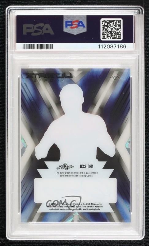 2024 Leaf Ultimate Sports Holo Crystal 2/4 Oscar De La Hoya PSA 8 Auto 00pn view 2