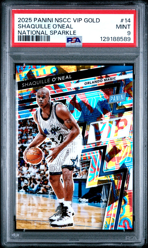 2025 Panini NSCC VIP Gold Shaquille O’Neal /45 National Sparkle PSA 9 RA1