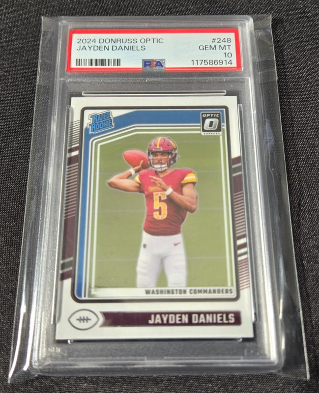 2024 Donruss Optic Jayden Daniels #248 PSA 10 GEM MT Rated Rookie Commanders RC