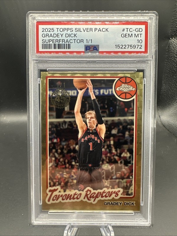 2025 Topps Silver Pack  Superfractor #TC-GD Gradey Dick  1/1 PSA 10