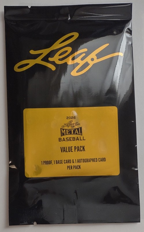 2026 LEAF METAL BASEBALL VALUE PACK 1 PROOF 1 BASE 1 AUTO ROOKIES & STARS SEALED
