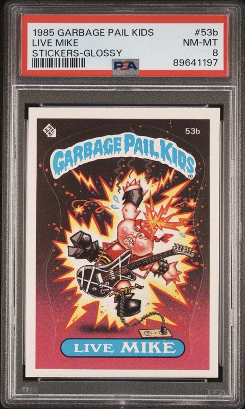 1985 Garbage Pail Kids Live Mike Glossy 53b PSA 8 OS2 Series 2 GPK Topps Qty Avl