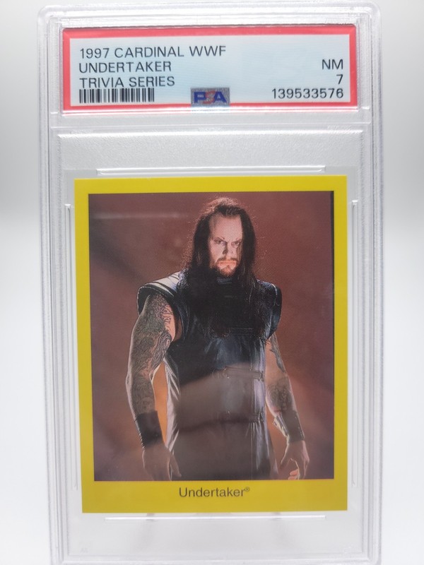 1997 Cardinal WWF Trivia Series The UNDERTAKER PSA 7 NM 🔥 WWE HOF