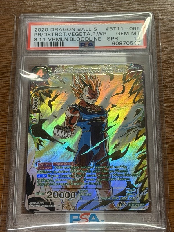 Prince of Destruction Vegeta BT11-066 Vermilion Bloodline PSA 10
