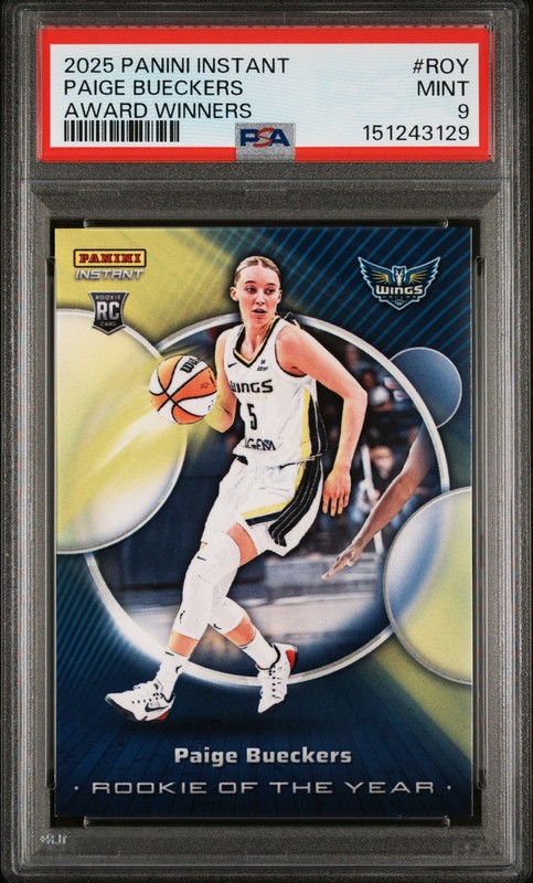 2025 Panini Instant Wnba Award Winners #ROY Paige Bueckers RC PSA 9