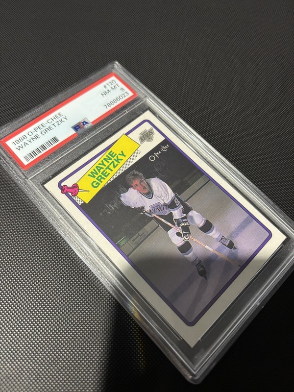 1988-89 O PEE CHEE  #120 WAYNE GRETZKY  PSA 8 NM-MINT  OPC NHL cheapest on eBay 