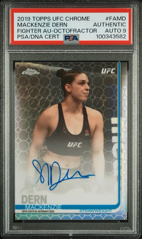 2019 Topps Chrome UFC Mackenzie Dern 1st Auto RC Octofractor /16 PSA 9 Auto 🔥