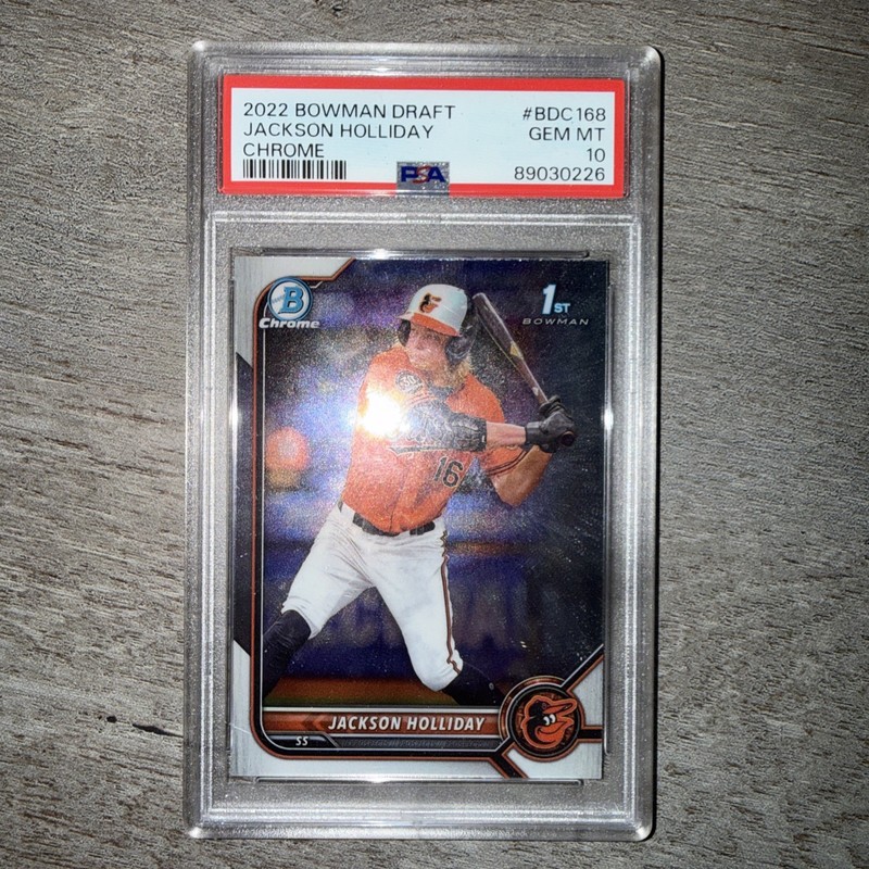 2022 Bowman Draft Jackson Holliday 1st Chrome PSA 10 GEM MINT BDC168 Orioles
