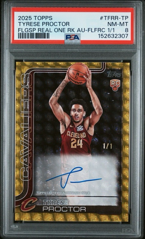 2025-26 Topps Tyrese Proctor 1/1 Auto Foilfractor RC - PSA