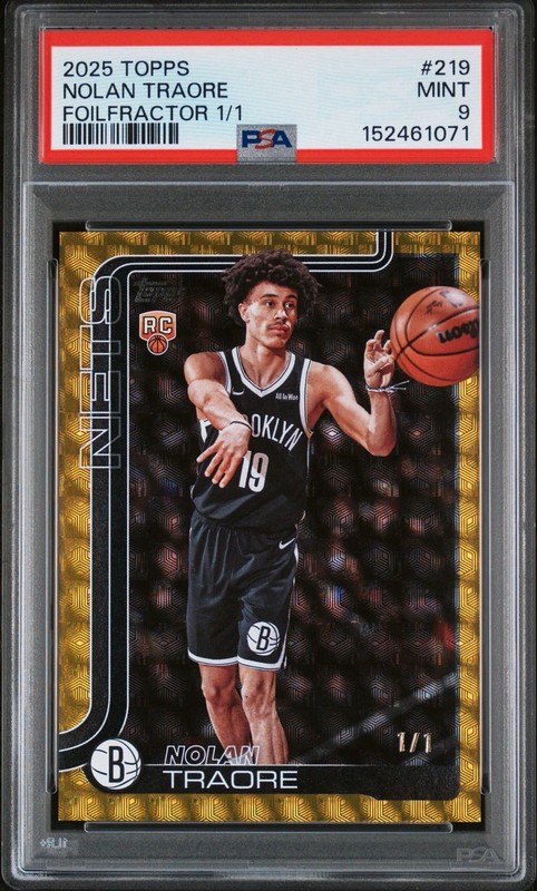 2025-26 Topps Nolan Traore 1/1 RC Foilfractor #219 - PSA 9