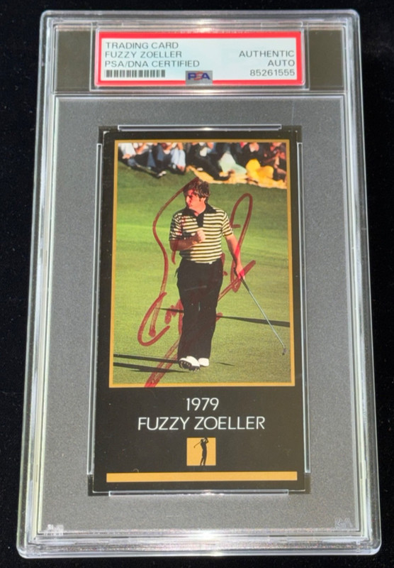 Signed Fuzzy Zoeller 1993 Grand Slam Champions Golf Card 1979 Masters Auto PSA