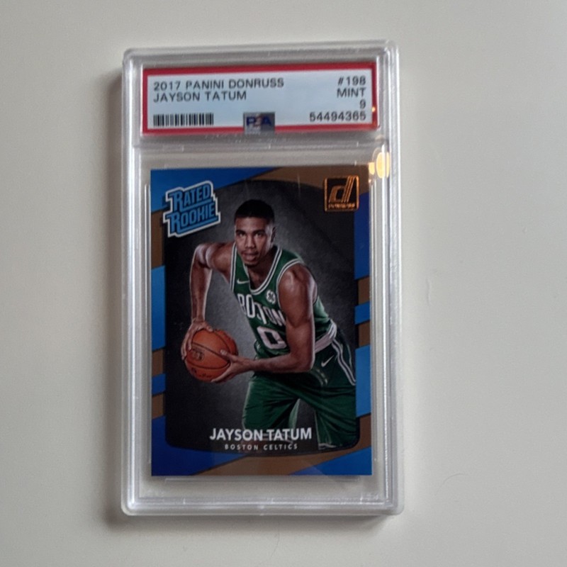 Panini 2017-18 Donruss Rated Rookie Jayson Tatum #198 Celtics PSA 9