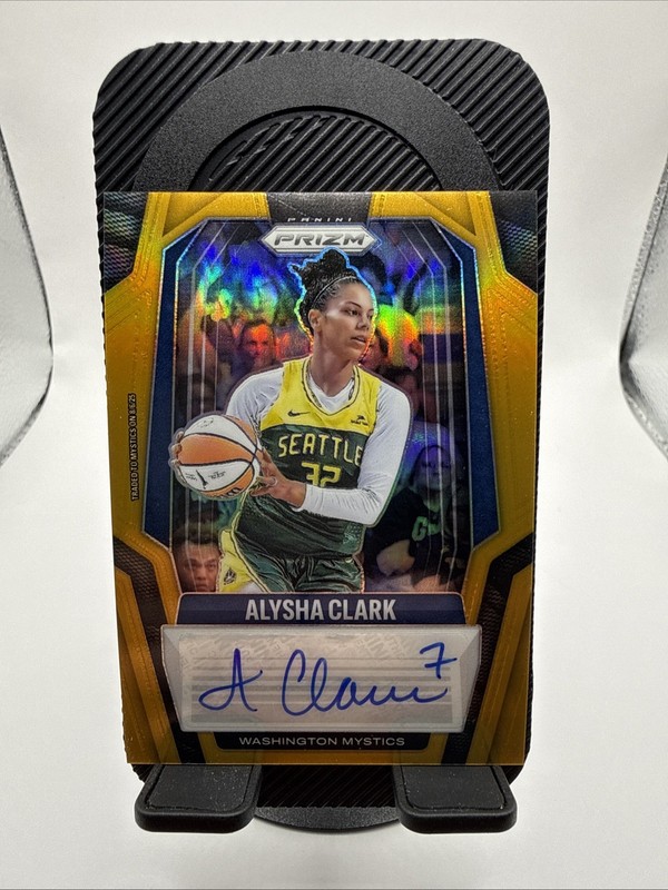 Alysha Clark 2025 Prizm - Gold Auto /10 Card No. SG-AC