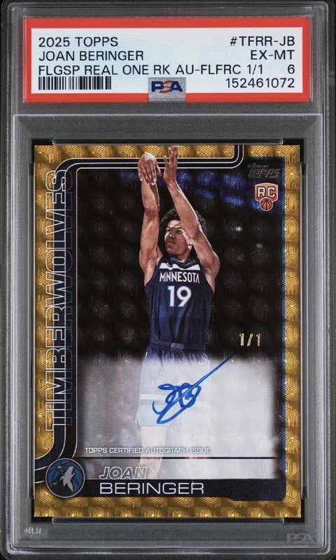 2025-26 Topps Joan Beringer Foilfractor Auto RC 1/1 - PSA