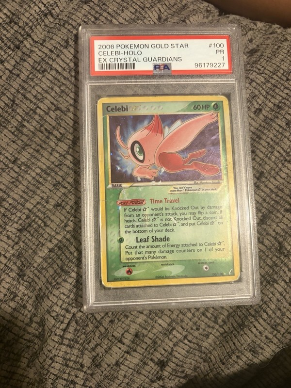 Celebi Gold Star 100/100 Crystal Guardians Holo psa 1 POP 200 
