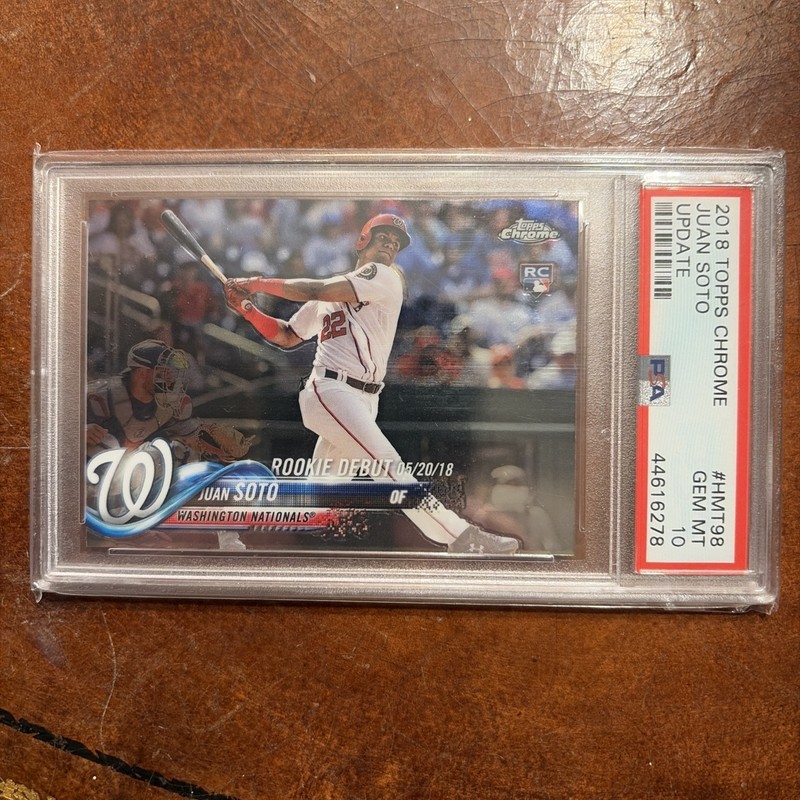 2018 Topps Chrome Update Juan Soto #HMT98 | PSA 10 GEM MINT | Rookie RC 🔥