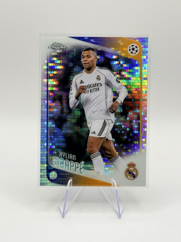 2026 Topps Chrome UEFA Kylian Mbappe Pulsar Refractor Real Madrid #112