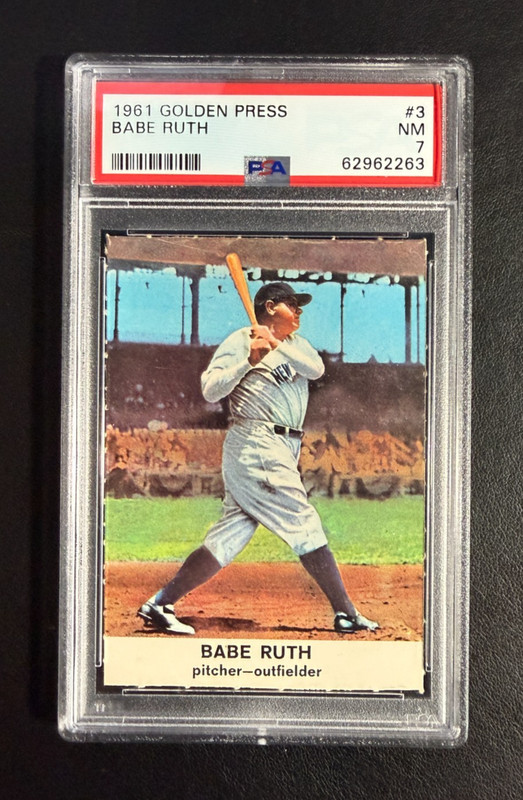 1961 Golden Press #  3 - Babe Ruth - PSA 7 NM