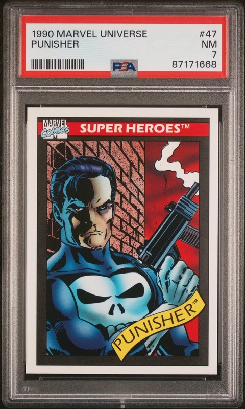 1990 Impel Marvel Universe PSA 7 PUNISHER PSA 7 #47