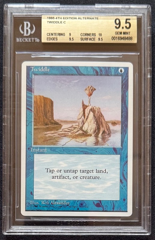 Twiddle MTG 4th Edition ALTERNATE "common" (rare!) BGS GEM MINT 9.5-Spectacular!