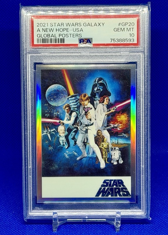 2021 Topps Chrome Star Wars Galaxy A NEW HOPE - USA PSA 10 GLOBAL POSTERS #GP20